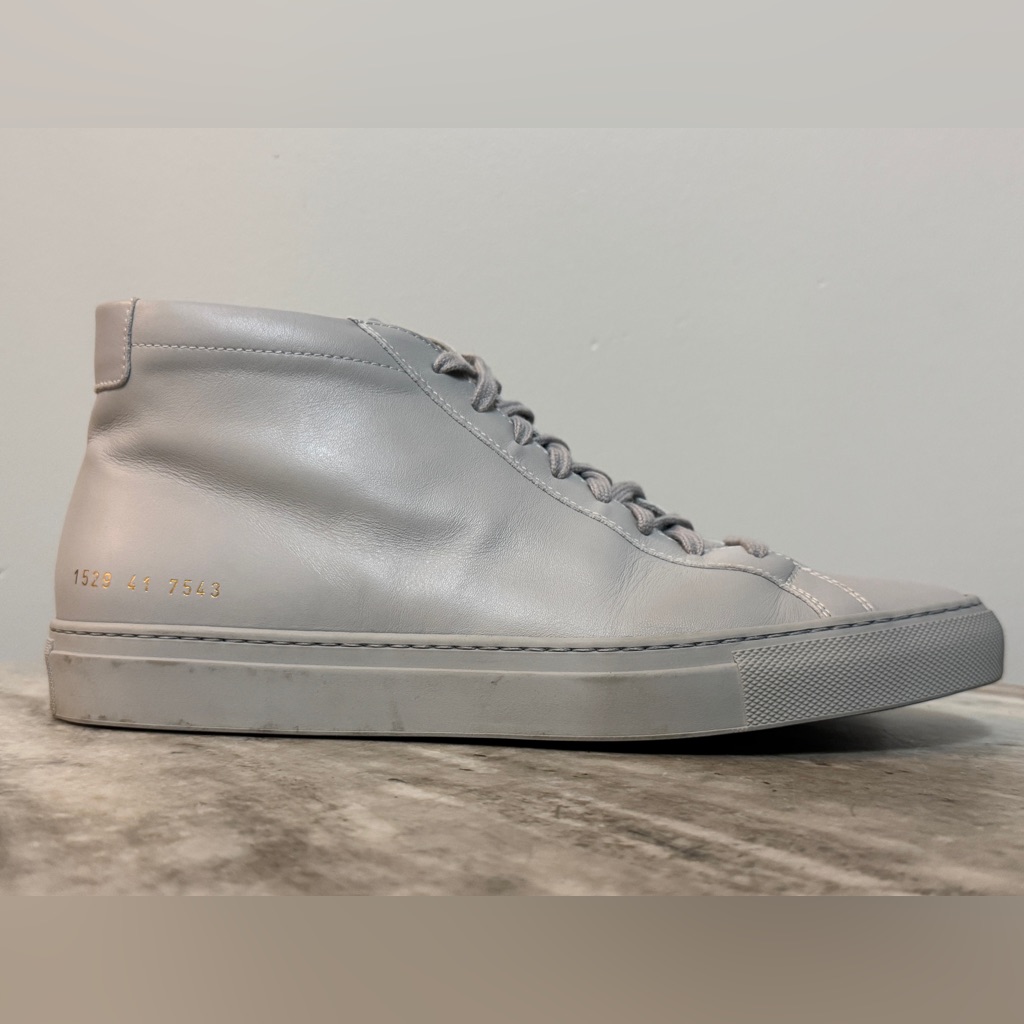 Common Projects Achilles Mid Gray 41 Eu 8 Us Euc 450 Minimalist Italy Common Projects Achilles Mid Gray 41 Eu 8 Us Euc 450 Minimalist Italy